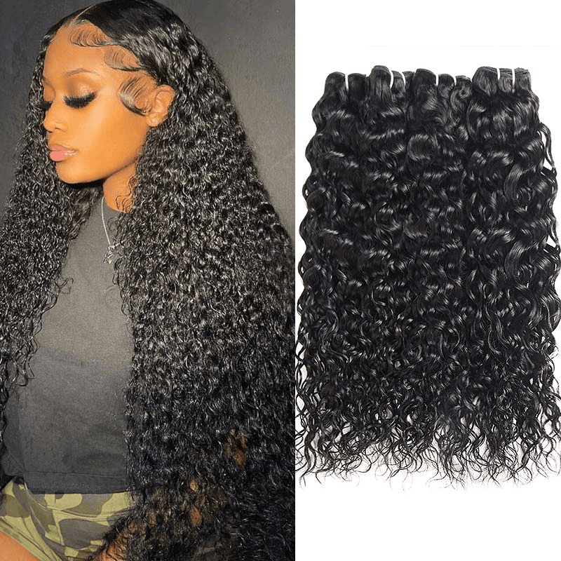 3 Bundles Water Wave Bundles Malaysian Virgin Human Hair  display picture 3