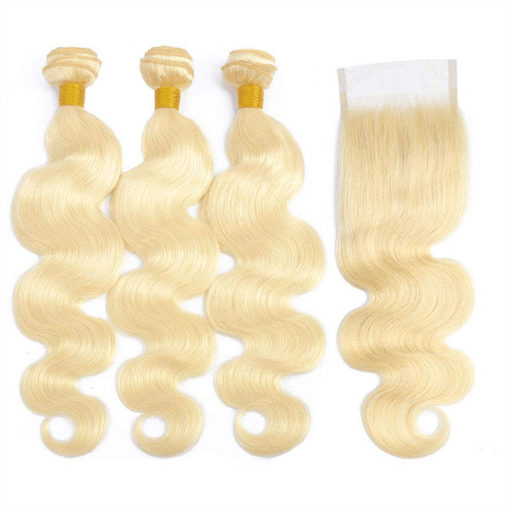 Lemoda 613 Body Wave Virgin Human Hair 3 Bundles With 4x4 Lace Closure - Lemoda Hair