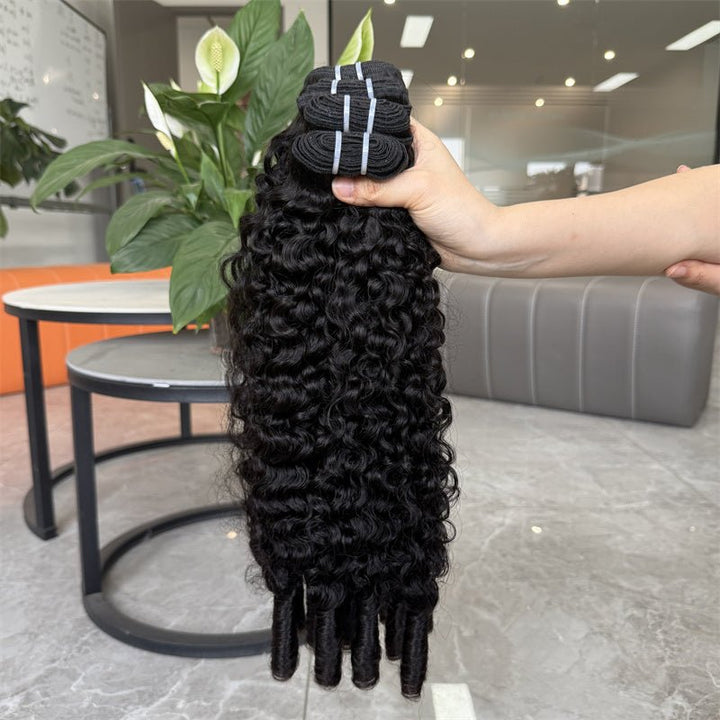 Lemoda Burmese Curly Hair 3 Bundles With 5x5 Lace Closure Brazilian Human Hair - Lemoda Hair