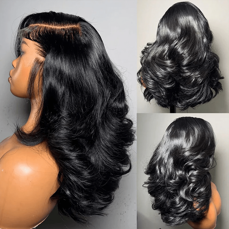 Lemoda Layered Cut HD Lace Front Wig Body Wave 5x5 13x6 Human Hair Glueless Wigs - Lemoda Hair