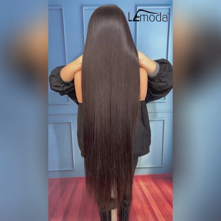 Lemoda 13x6 HD Invisible Full Lace Wig 40 Inches Straight Lace Frontal Human Hair Wigs for Women