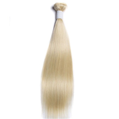 3PCS 613 Blonde Hair Weave Bundles 12-30 Inch Straight Peruvian Remy Human Hair