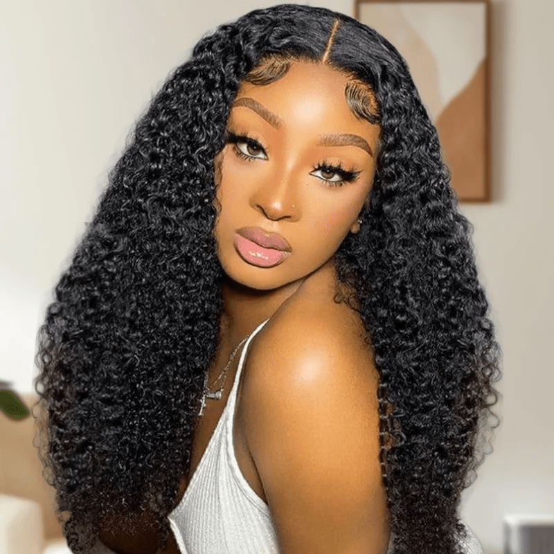 13x4 Kinky Curly Lace Front Wigs 180% Transparent Lace Human Hair Wigs - Lemoda Hair