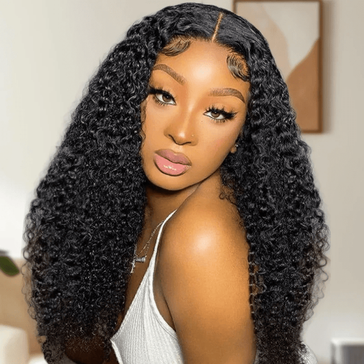 13x4 Kinky Curly Lace Front Wigs 180% Transparent Lace Human Hair Wigs - Lemoda Hair