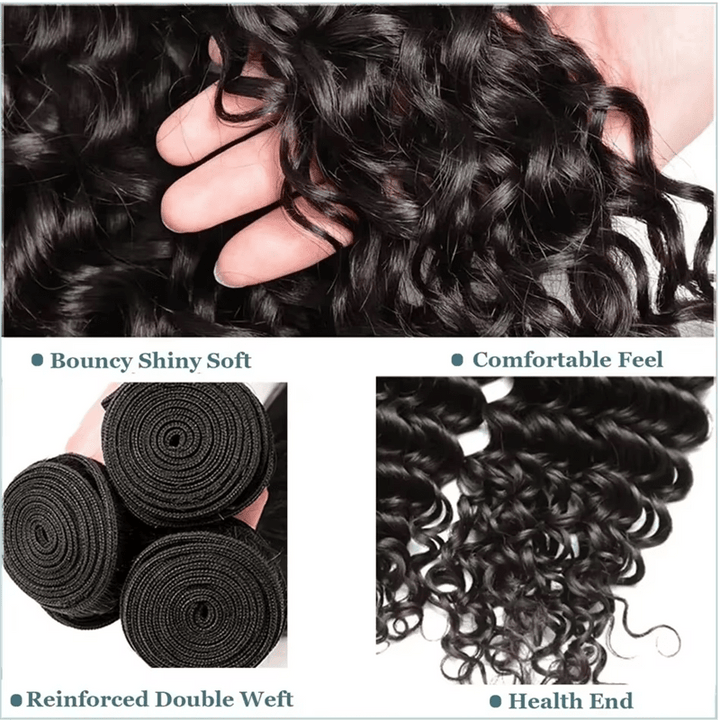 16A Curly Wave Human Hair Bundles Unprocessed Virgin Hair Extensions For Women - Lemoda Hair