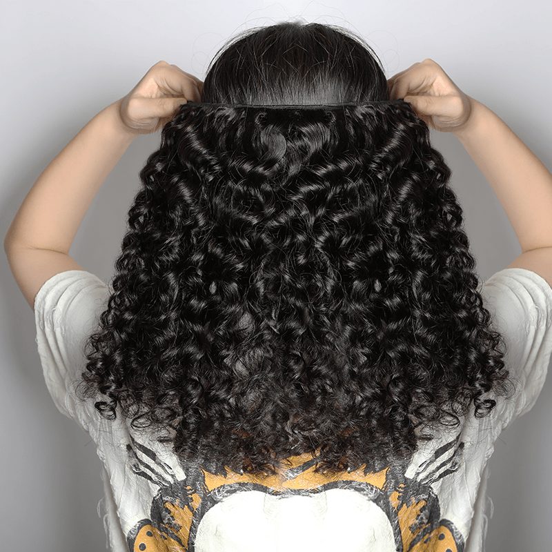 16A Megeen Curly Human Hair Deep Wave With Spiral Curly End Virgin Hair Extensions - Lemoda Hair