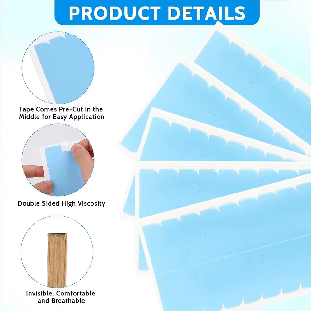 Double-Sided Adhesive Tape for Hair Extensions 48 Pieces