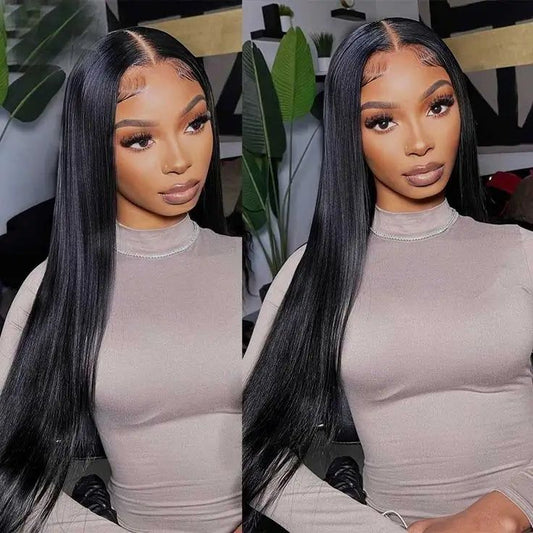 Lemoda 13X6 Lace Frontal Wigs Human Hair Transparent Lace Straight Long inches Brazilian Virgin Hair