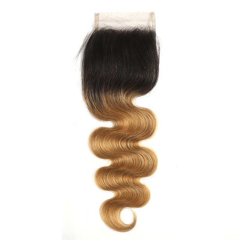 1B/27 Ombre Body Wave 4 Bundles With 4x4 Lace Closure 100% Virgin Human hair - Lemoda Hair