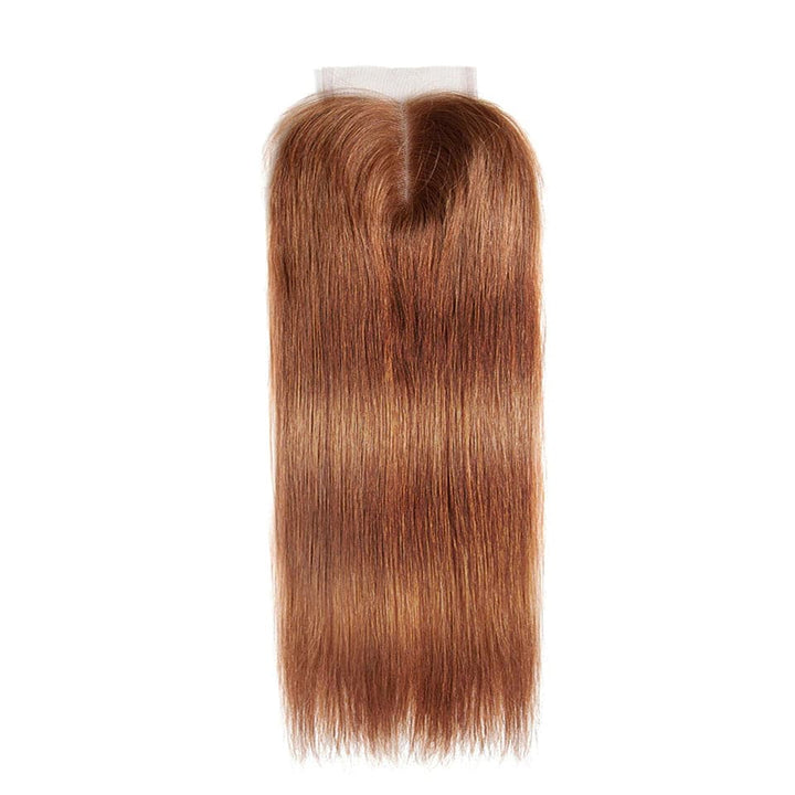 #30 Medium Auburn Straight 3 Bundles With 13x4 Lace Frontal 100% Human Hair - Lemoda Hair