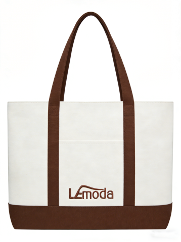 Contrast Canvas Handbag, Daily Commute & Outdoor Leisure
