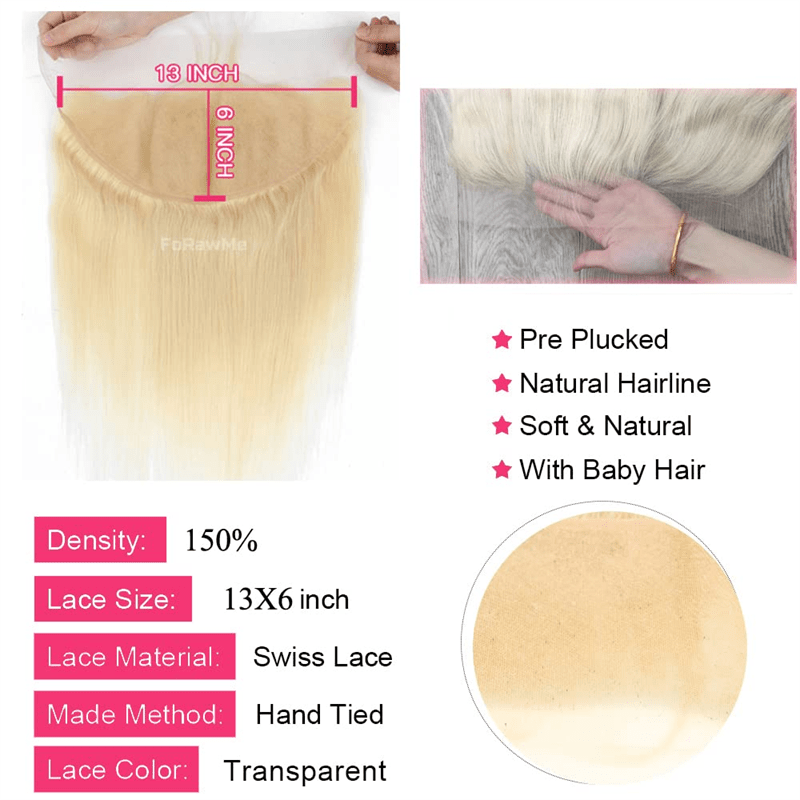 613 Straight 13x6 HD Transparent Lace Frontal 100% Virgin Human Hair - Lemoda Hair