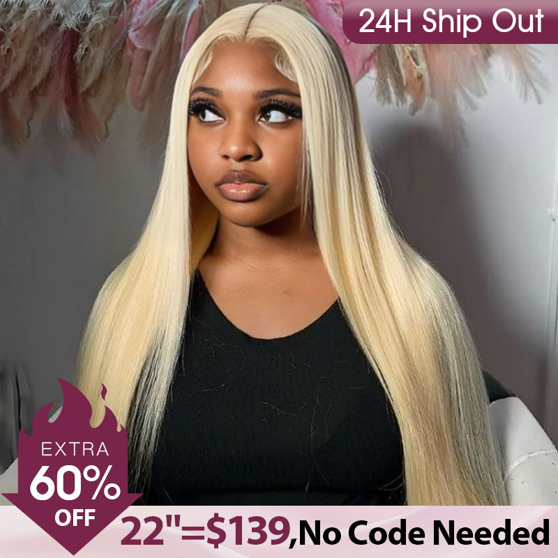 CLEARANCE | Lemoda 13x4 Lace Front Wigs 613 Blonde Straight Body Wave Human Hair Wigs