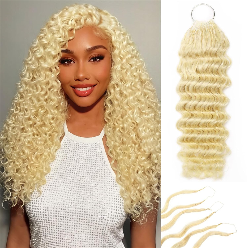 Lemoda #613 Blonde Deep Wave Miracle Knots Crochet Braiding Hair Extensions