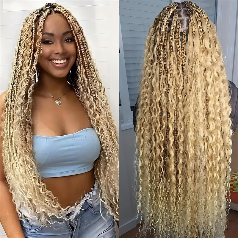 Lemoda #613 Blonde Deep Wave Miracle Knots Crochet Braiding Hair Extensions