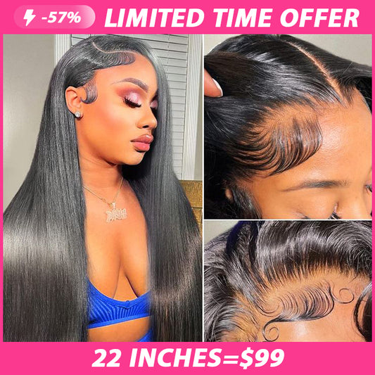 Lemoda 13x4 Lace Frontal wigs Human Hair Straight Natural Color Transprent Lace for Black Women