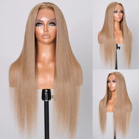 Light Flaxen Brown Cozy Blonde Straight Wigs 13x6 Lace Frontal Wig for Black Girl