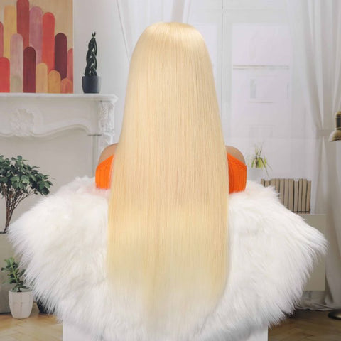 613 Blonde Virgin Human Hair 5x5 Lace Closure Glueless HD Lace Wig for Black Women
