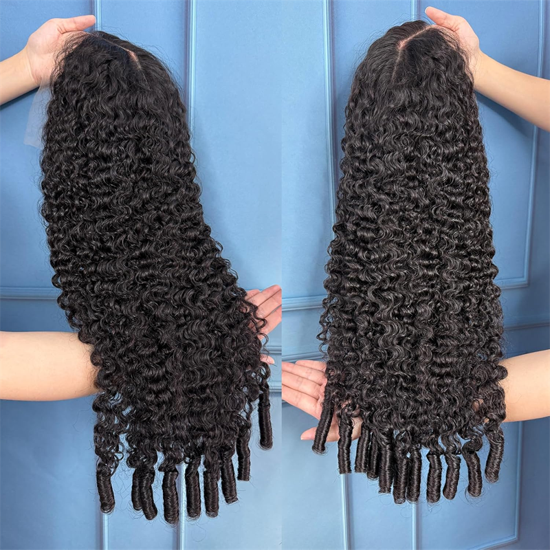 Lemoda Wear Go Glueless Wigs Burmese Curly Human Hair 5x5 Lace Closure Wigs