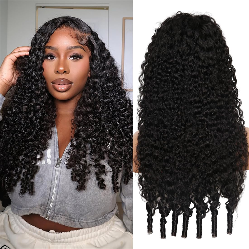 Lemoda Wear Go Glueless Wigs Burmese Curly Human Hair 5x5 Lace Closure Wigs