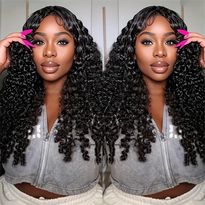 Lemoda Burmese Curly Human Hair Wigs 4x4 6x6 Transparent Lace Closure Wig Vietnamese Hair