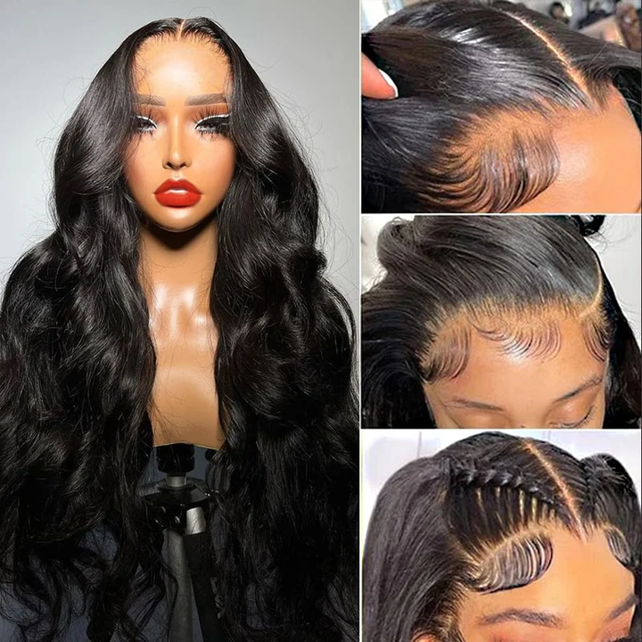 Body Wave Lace Frontal Wigs Burmese Curly 13x6 Full Lace Wig 100% Human Hair
