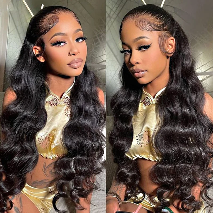 Body Wave Lace Frontal Wigs Burmese Curly 13x6 Full Lace Wig 100% Human Hair