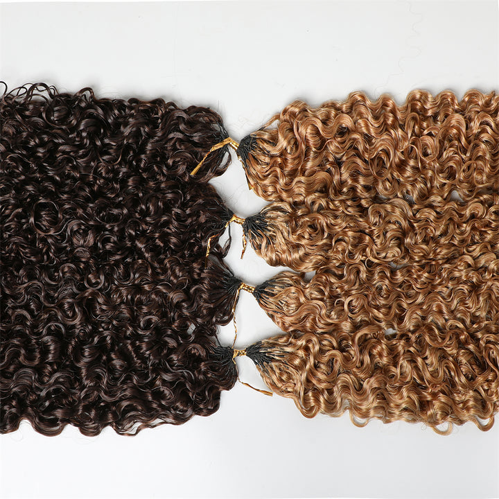 Lemoda Feather Crochet Hair Extension #4/27 Burmese Curly  Human Hair