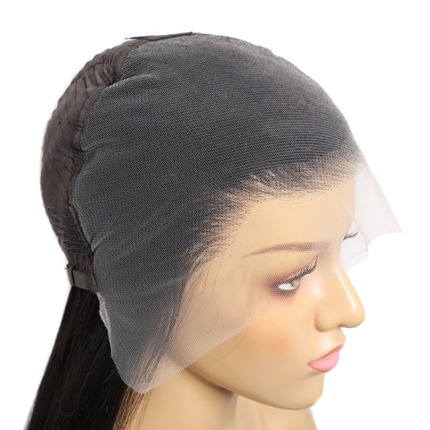 13X6 Lace Frontal Wigs Human Hair Transparent Lace Straight Long inches Brazilian Virgin Hair