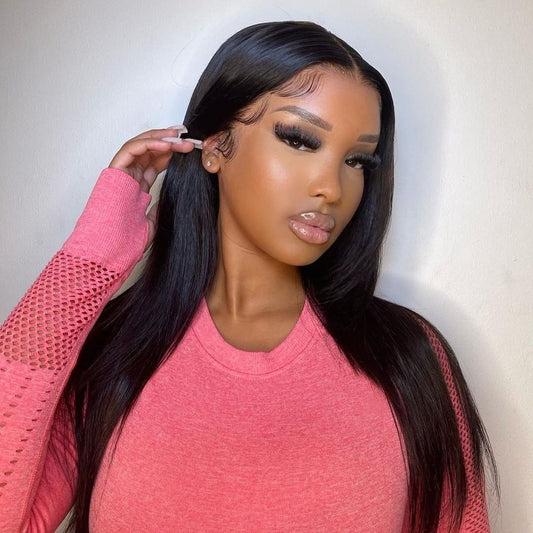 Straight 4x4 Lace Closure Human Hair Wig with Pre Plucked Baby Hair