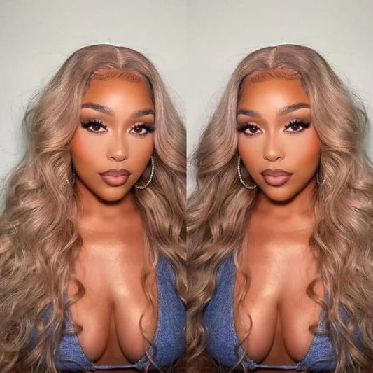 Lemoda Light Flaxen Brown Cozy Blonde Straight Wigs 13x6 Lace Frontal Wig for Black Girl