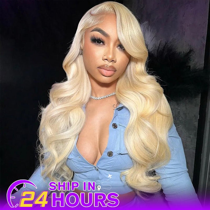 Body Wave 613 Blonde Lace Front Wigs 13x4 Lace Straight Human Hair Wig - Lemoda Hair