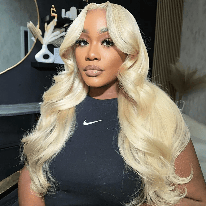 Body Wave 613 Blonde Lace Front Wigs 13x4 Lace Straight Human Hair Wig - Lemoda Hair