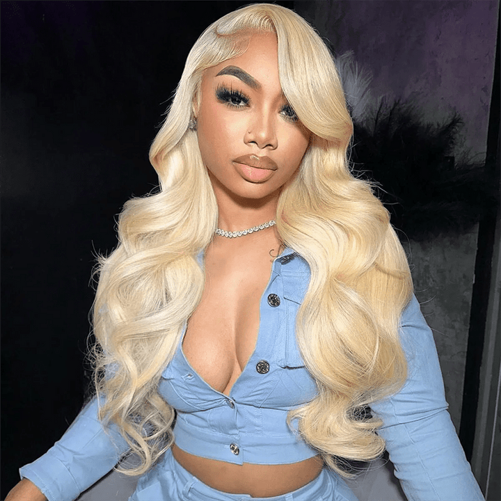 Body Wave 613 Blonde Lace Front Wigs 13x4 Lace Straight Human Hair Wig - Lemoda Hair
