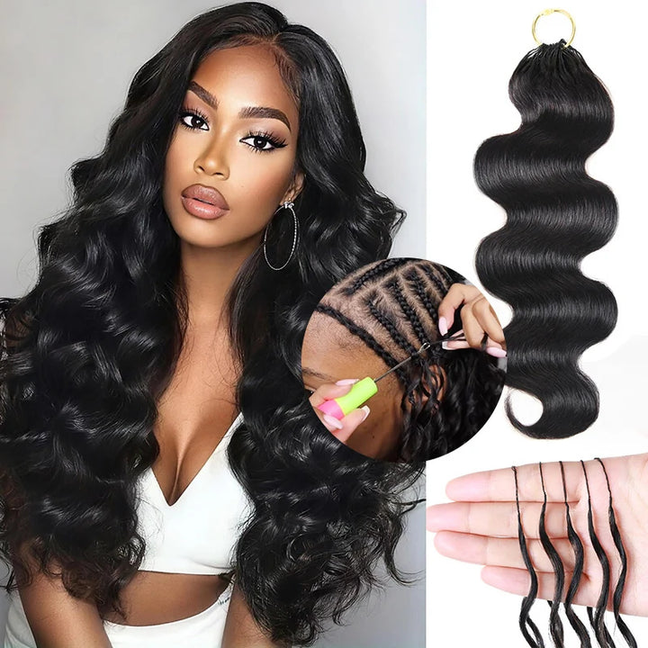 Lemoda Body Wave Miracle Knots Crochet Human Hair For Braiding Boho Braids