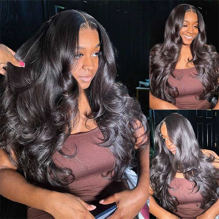 Lemoda Sliky Straight 5x5 Glueless Wigs Bleached Knots Body Wave Human Hair Wigs