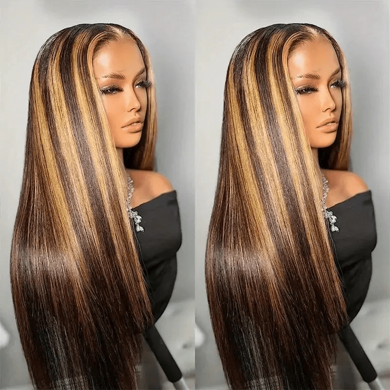 (Bogo Free) Lemoda 13x4 Transparent Lace Front Wig P4/27 Highlight Body Wave Human Hair Wigs - Lemoda Hair