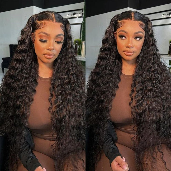 (Bogo Free) Lemoda Affordable 4x4 Transparent Water Wave Closure Lace Wigs Human Hair - Lemoda Hair