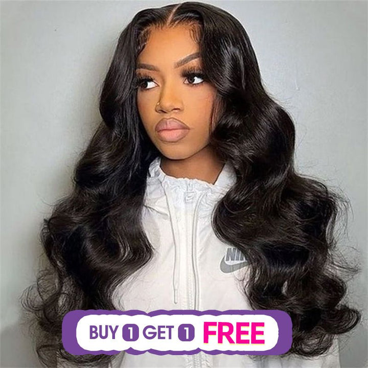 (Bogo Free) Lemoda Body Wave 4x4 Transparent Lace Closure Wigs Human Hair 180% - Lemoda Hair