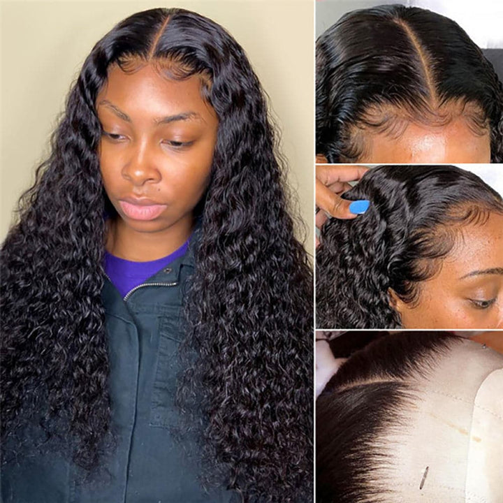(Bogo Free) Lemoda Deep Wave Human Hair Wigs Transparent 13x4 Lace Front Wig - Lemoda Hair