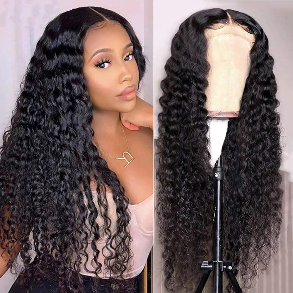 (Bogo Free) Lemoda Deep Wave Human Hair Wigs Transparent 13x4 Lace Front Wig - Lemoda Hair