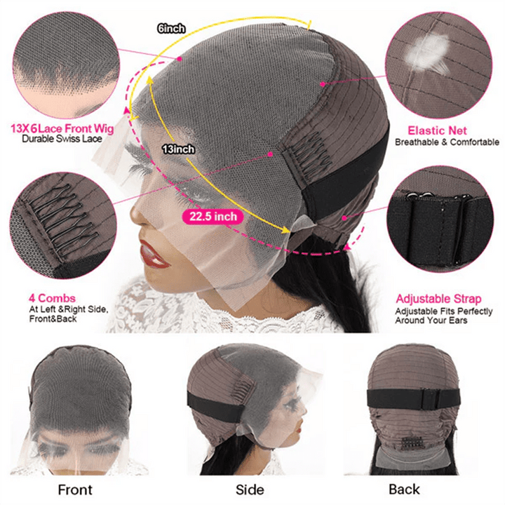 (Bogo Free) Lemoda Deep Wave Human Hair Wigs Transparent 13x6 Lace Front Wig 180% - Lemoda Hair