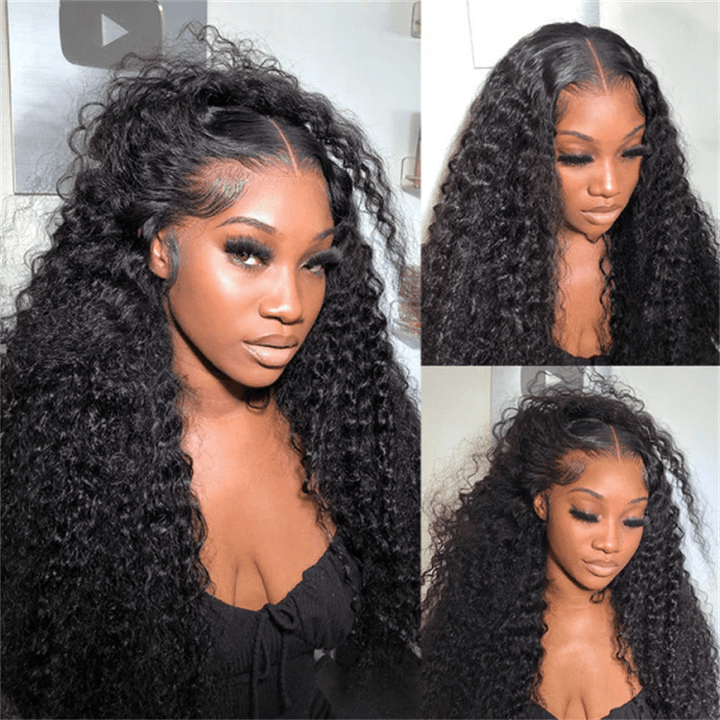 (Bogo Free) Lemoda Deep Wave Human Hair Wigs Transparent 13x6 Lace Front Wig 180% - Lemoda Hair