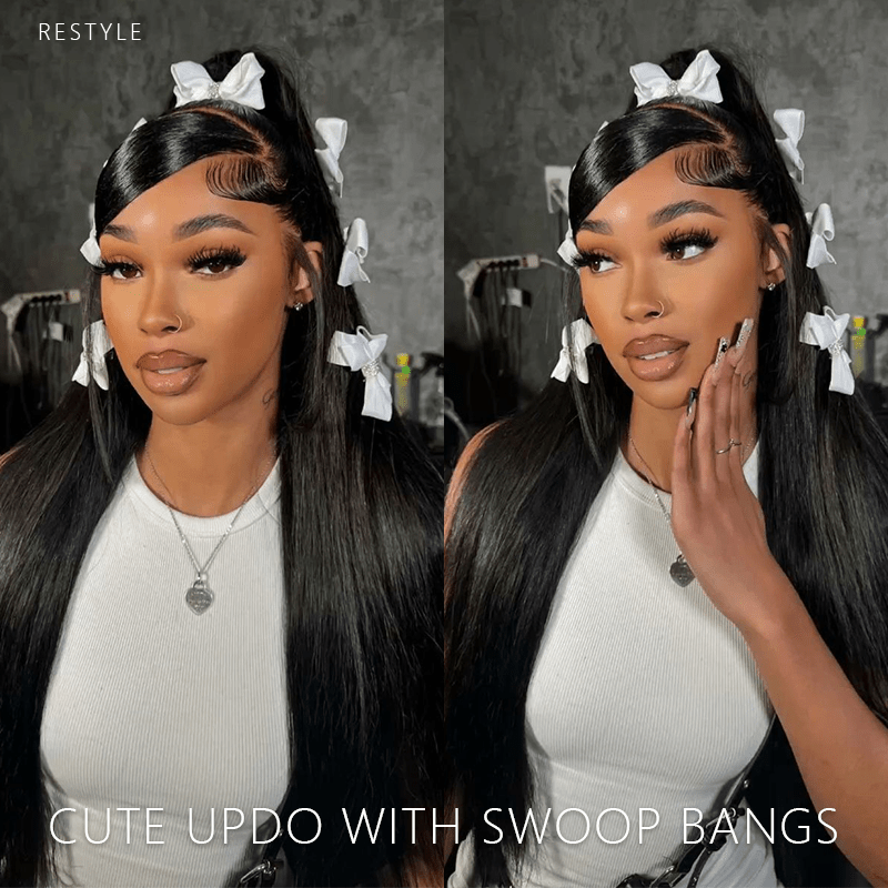 (Bogo Free) Lemoda Silky Straight 13x4 Lace Front Wigs Human Hair For Women - Lemoda Hair