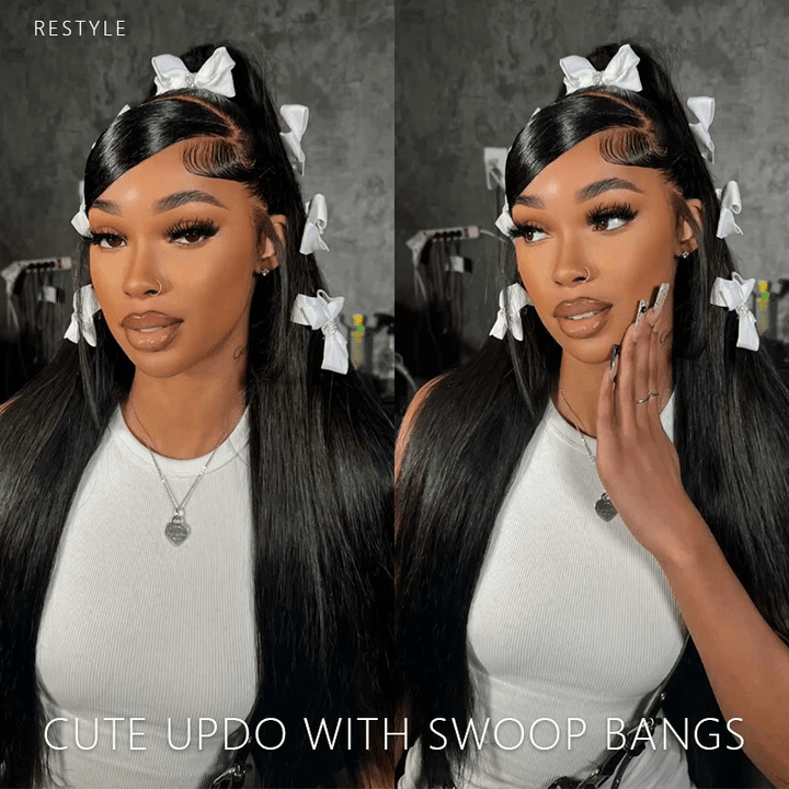 (Bogo Free) Lemoda Silky Straight 13x4 Lace Front Wigs Human Hair For Women - Lemoda Hair