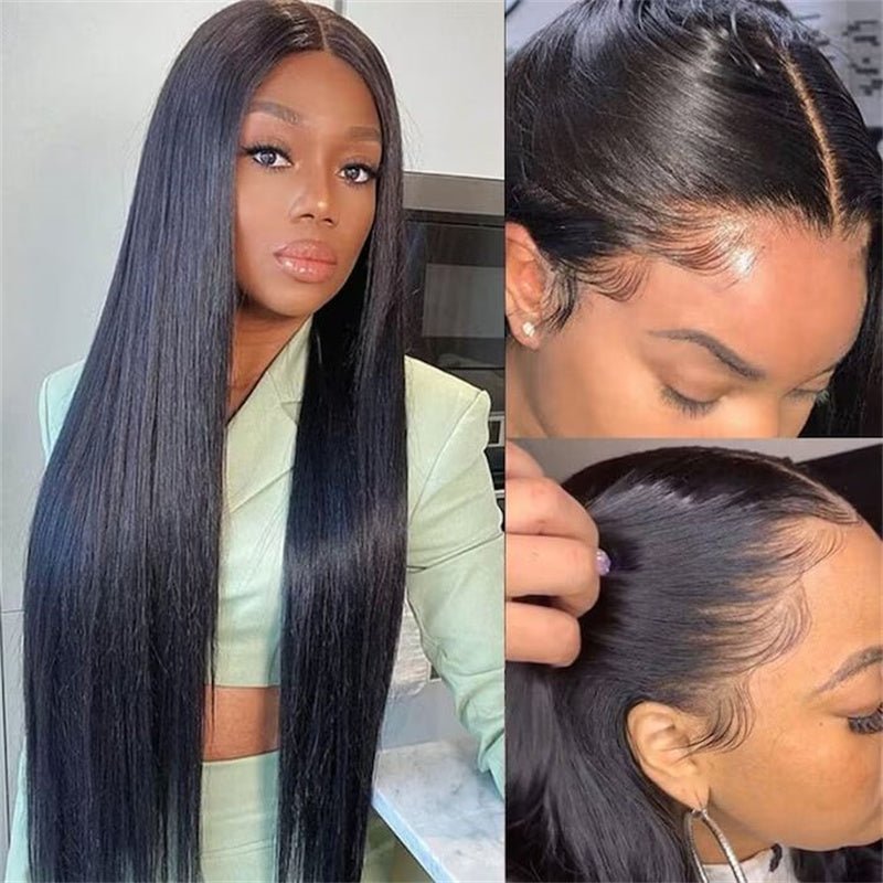 (Bogo Free) Lemoda Straight Hair 4x4 Transparent Lace Closure Wigs Human Hair For Women - Lemoda Hair