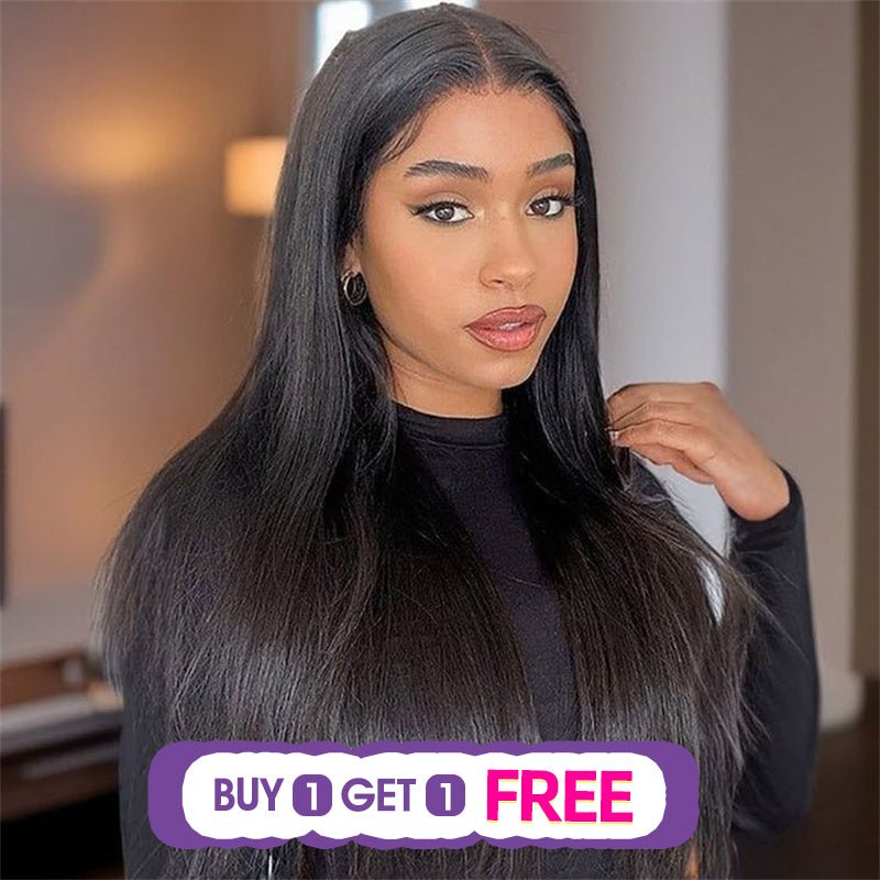 (Bogo Free) Lemoda Straight Hair 4x4 Transparent Lace Closure Wigs Human Hair For Women - Lemoda Hair