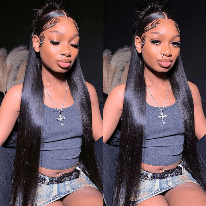 (Bogo Free) Lemoda Transparent 13x6 Lace Front Wigs Straight Human Hair Wigs - Lemoda Hair