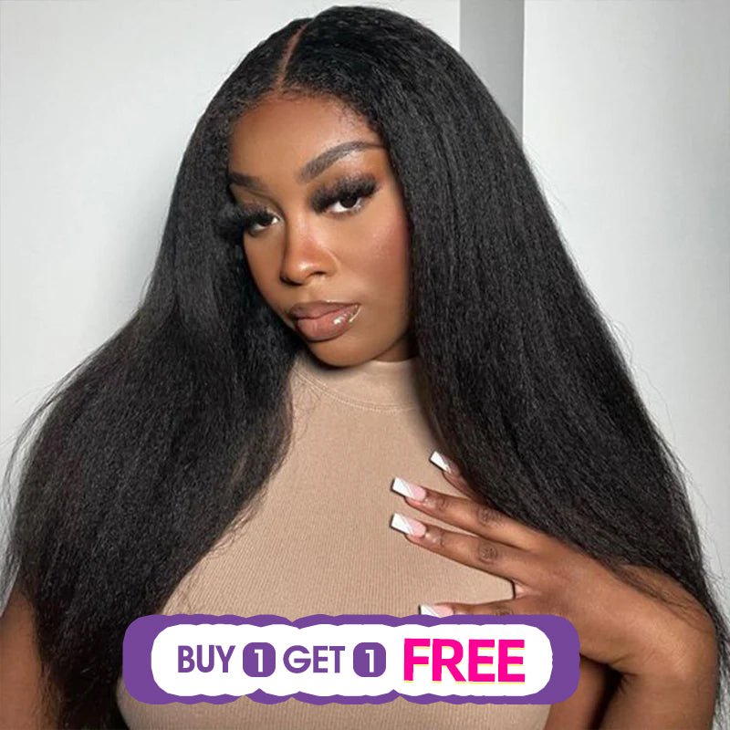(Bogo Free) Lemoda Yaki Straight 13x4 Transparent Lace Front Human Hair Wigs - Lemoda Hair