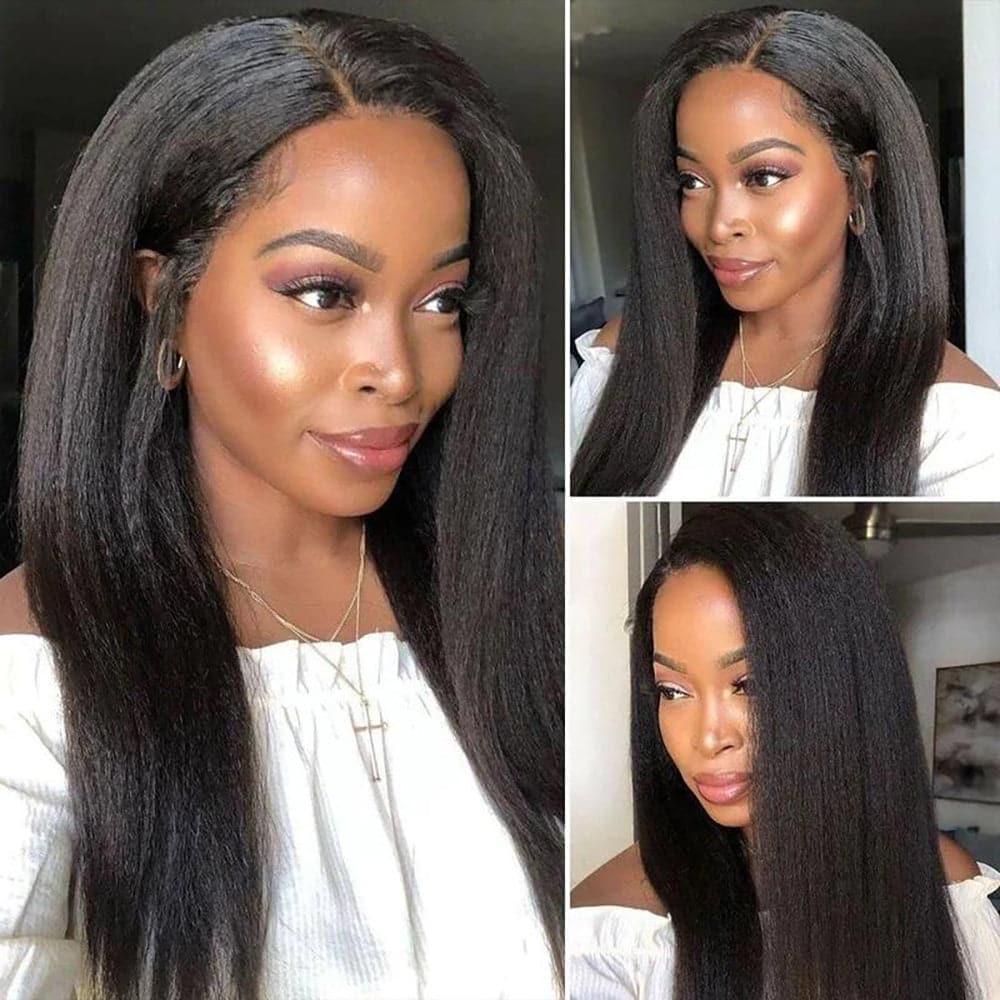 (Bogo Free) Lemoda Yaki Straight 13x4 Transparent Lace Front Human Hair Wigs - Lemoda Hair